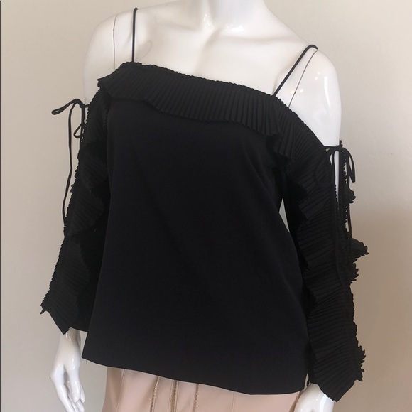 JULIETTE Off The Shoulder with Pleated Ruffle Top - Picture 6 of 9